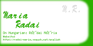maria radai business card